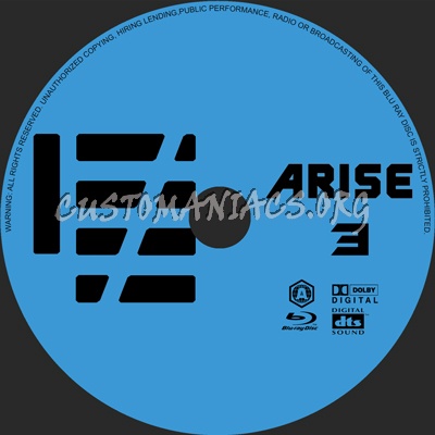 Ghost in the Shell Arise Vol. 1-3 blu-ray label