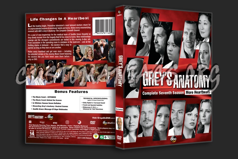 Grey S Anatomy Season 7 Dvd Cover Dvd Covers Labels By Customaniacs Id 212888 Free Download Highres Dvd Cover