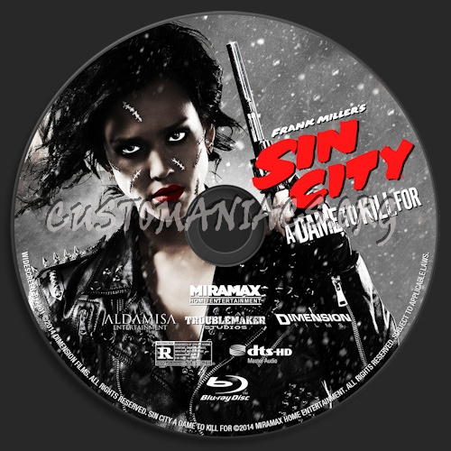 Sin City: A Dame to Kill For blu-ray label