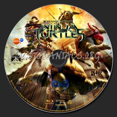 Teenage Mutant Ninja Turtles 2 blu-ray label