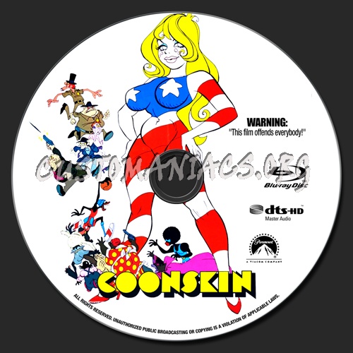 Coonskin blu-ray label