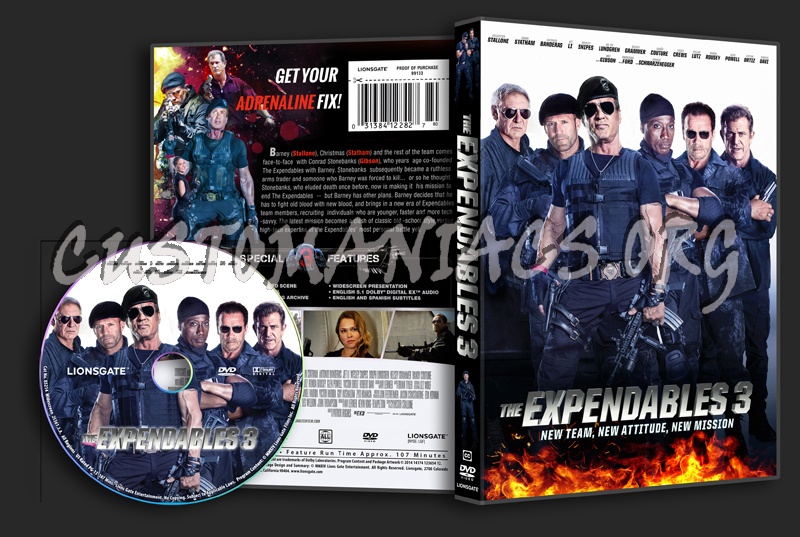 The Expendables 3 dvd cover