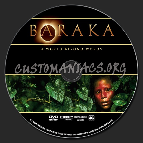 Baraka dvd label