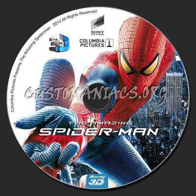 The Amazing Spider-man 3D blu-ray label