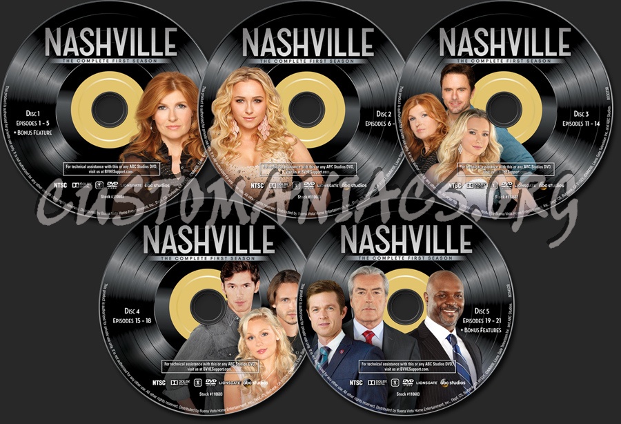 Nashville Season 1 dvd label