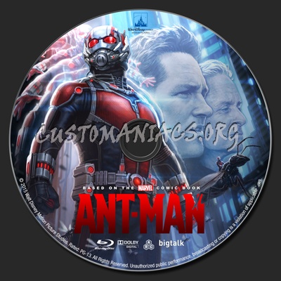 Ant-Man blu-ray label