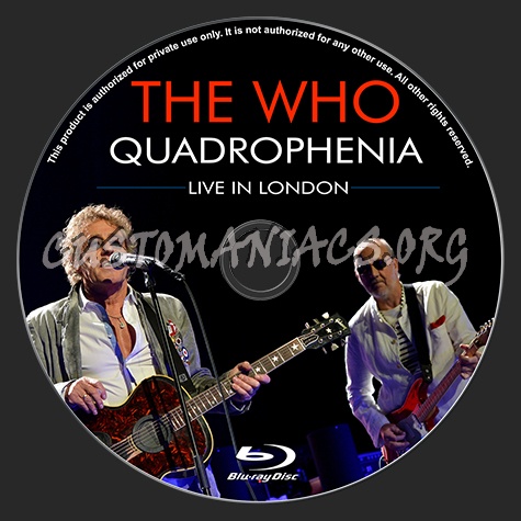 The Who Quadrophenia (live in London 2014) blu-ray label - DVD