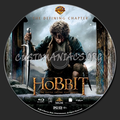 The Hobbit: The Battle Of The Five Armies blu-ray label