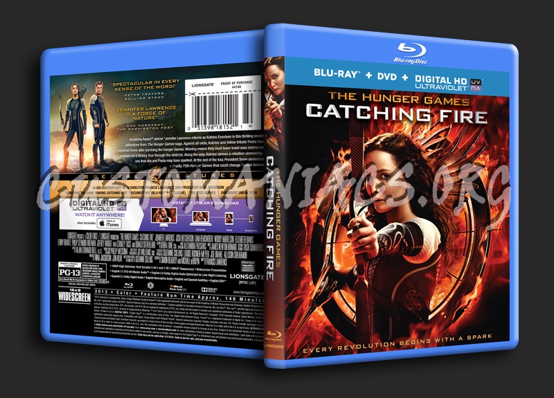 The Hunger Games Catching Fire blu-ray cover