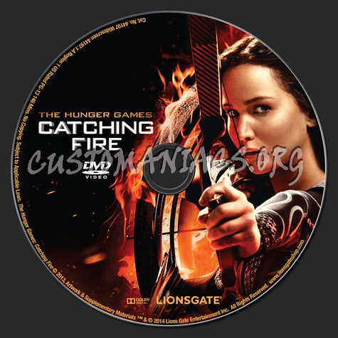 The Hunger Games Catching Fire dvd label