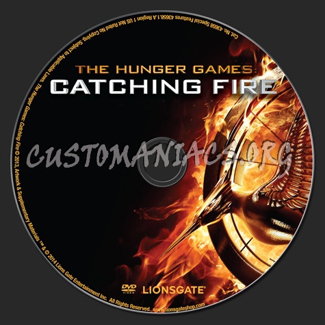 The Hunger Games Catching Fire dvd label