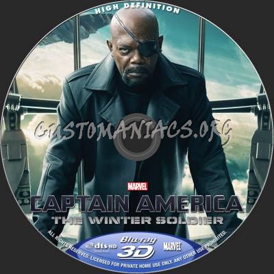 Captain America: The Winter Soldier (2D+3D) blu-ray label