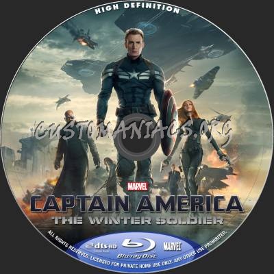 Captain America: The Winter Soldier (2D+3D) blu-ray label