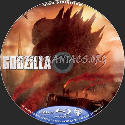 Godzilla (2014) blu-ray label