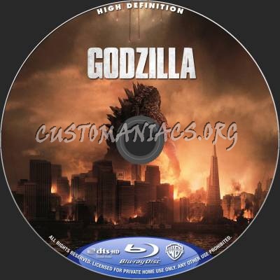 Godzilla (2014) blu-ray label