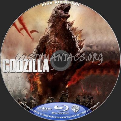 Godzilla (2014) blu-ray label