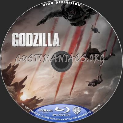 Godzilla (2014) blu-ray label