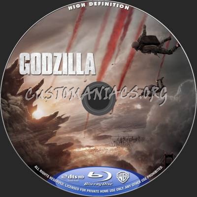 Godzilla (2014) blu-ray label