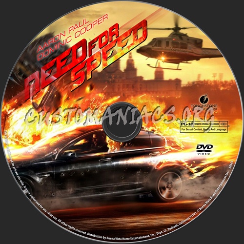 Need for Speed dvd label