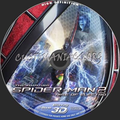 The Amazing Spider-Man 2 (2D+3D) blu-ray label