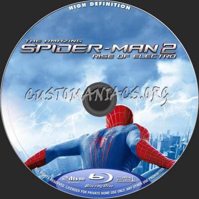 The Amazing Spider-Man 2 (2D+3D) blu-ray label