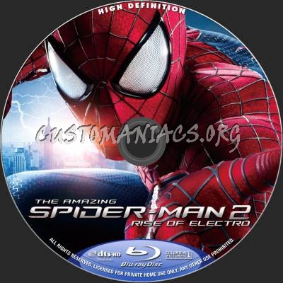 The Amazing Spider-Man 2 (2D+3D) blu-ray label