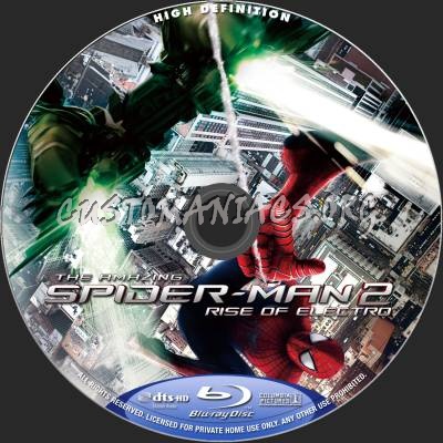 The Amazing Spider-Man 2 (2D+3D) blu-ray label