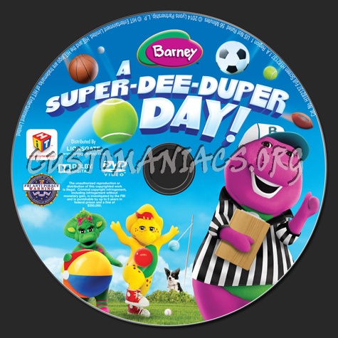 Barney: A Super-Dee-Duper Day! dvd label