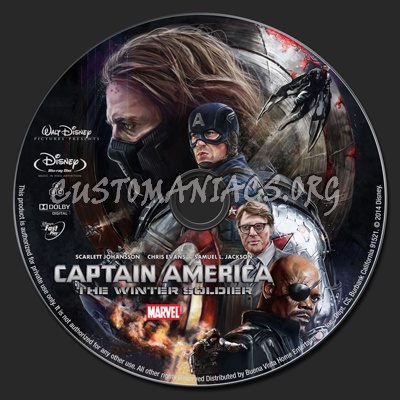 Captain America: The Winter Soldier blu-ray label