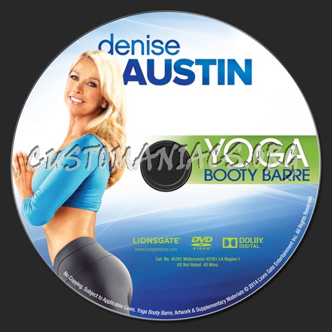 Denise Austin Yoga Booty Barre dvd label