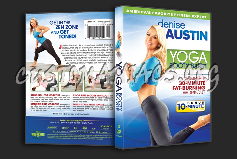 Denise Austin Yoga Booty Barre dvd cover