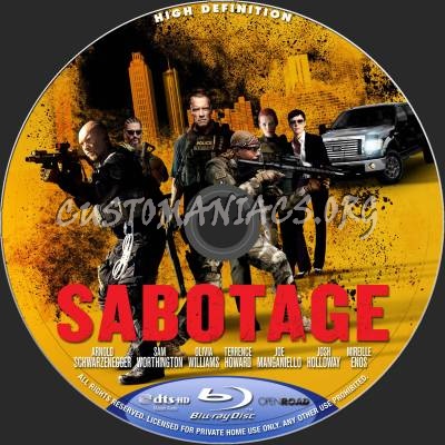 Sabotage blu-ray label