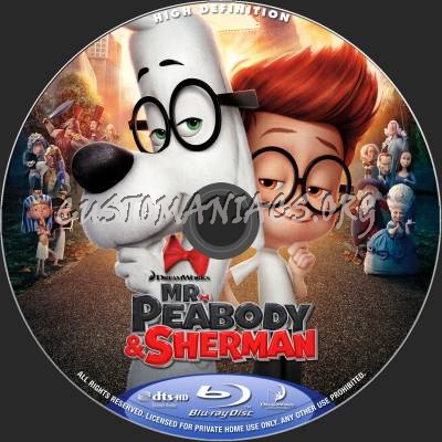 Mr Peabody & Sherman (2D+3D) blu-ray label