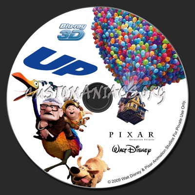 Up 3d blu-ray label