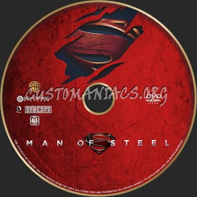 Man of Steel dvd label