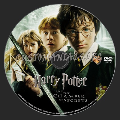 Harry Potter And The Chamber Of Secrets dvd label