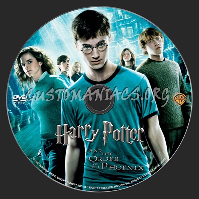 Harry Potter And The Order Of The Phoenix dvd label