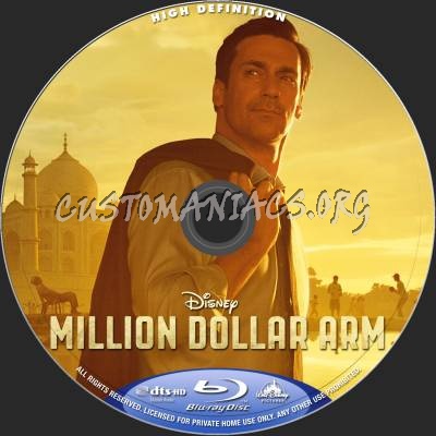 Million Dollar arm blu-ray label