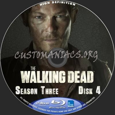 The Walking Dead - Season 3 blu-ray label