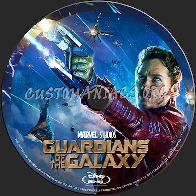 Guardians of the Galaxy blu-ray label