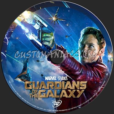 Guardians of the Galaxy dvd label