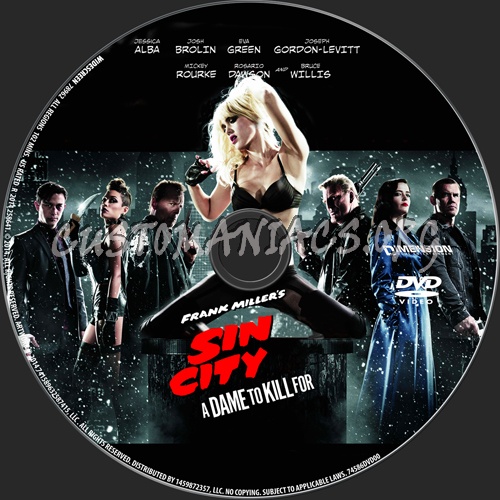 Sin City A Dame to Kill For dvd label