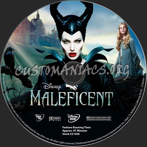 Maleficent dvd label