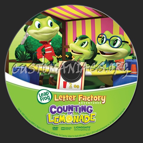 Leap Frog Counting on Lemonade dvd label