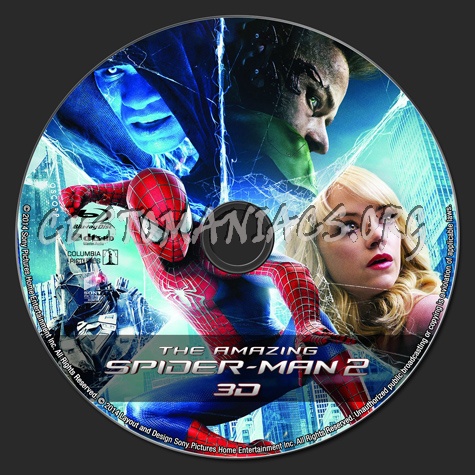 The Amazing Spider-Man 2 (3D) blu-ray label