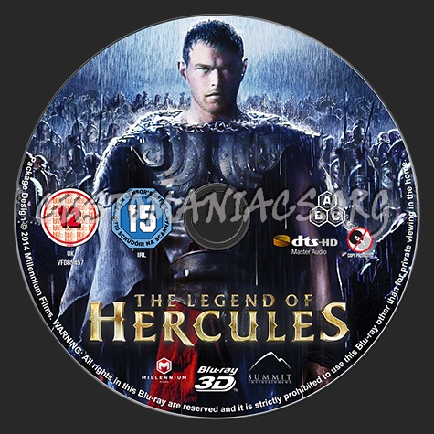 The Legend of Hercules blu-ray label - DVD Covers & Labels by ...