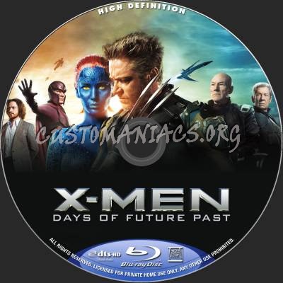 X-Men: Days Of Future Past blu-ray label