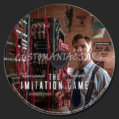 The Imitation Game blu-ray label