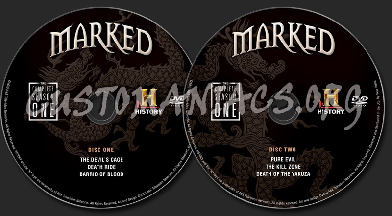 Marked Season 1 dvd label