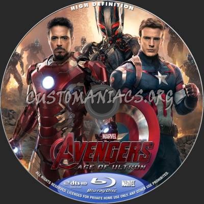 The Avengers - Age Of Ultron (2D+3D) blu-ray label